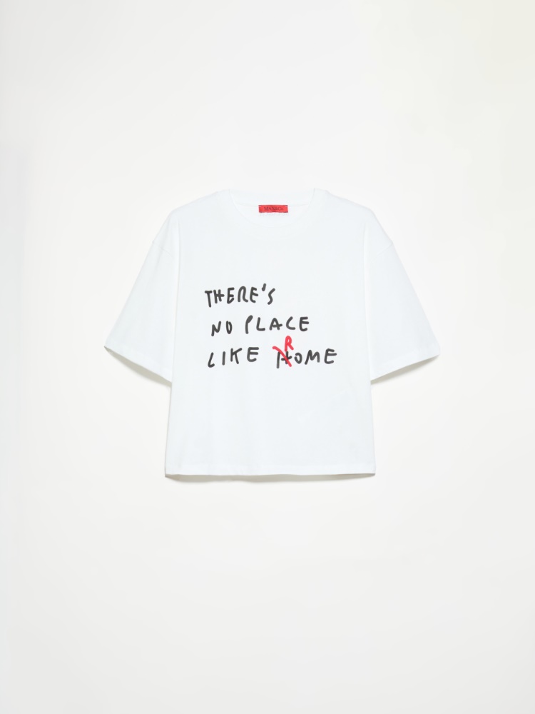 Double-sided wool shacket, dark green | MAX&Co. Boxy T-shirt with lettering - OPTICAL WHITE - MAX&Co.